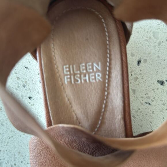 Eileen Fisher Sport Tumbled Leather Sneaker Sandal in Honey - Picture 15 of 15